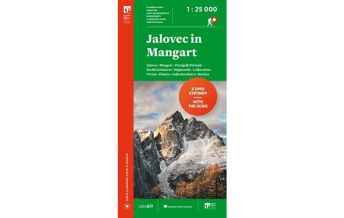 Hiking Maps Slovenia PZS-Wanderkarte mit Führer Jalovec in/und Mangart 1:25.000 Planinska Zveza Slovenije