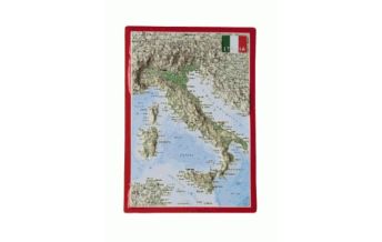 Reliefkarten 3D Reliefpostkarte Italien georelief GbR