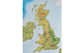 Reliefkarten Georelief 3D Reliefkarte - United Kingdom 1:1.400.000 ohne Rahmen georelief GbR