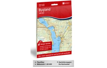 Hiking Maps Scandinavia Norge-serien-Karte 10010, Bygland 1:50.000 Nordeca