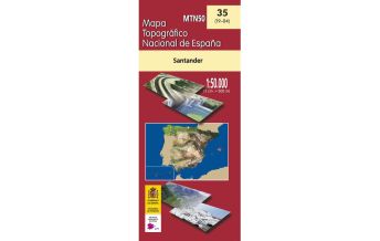 Hiking Maps Spain CNIG-Karte MTN50 35, Santander 1:50.000 CNIG