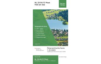 Wanderkarten Kärnten BEV-Karte 3112-West, Feld am See 1:25.000 BEV – Bundesamt für Eich- und Vermessungswesen