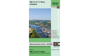 Wanderkarten Oberösterreich BEV-Karte 3317-West, Passau 1:25.000 BEV – Bundesamt für Eich- und Vermessungswesen