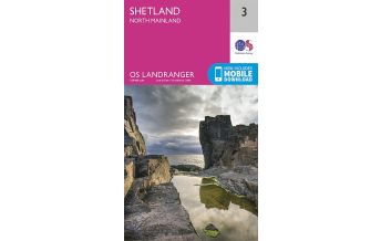 Wanderkarten Schottland OS Landranger Map 3, Shetland - North Mainland 1:50.000 Ordnance Survey UK