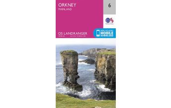 Hiking Maps Europe OS Landranger Map 6, Orkney - Mainland 1:50.000 Ordnance Survey UK