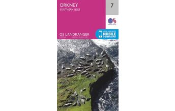 Hiking Maps Scotland OS Landranger Map 7, Orkney - Southern Isles 1:50.000 Ordnance Survey UK