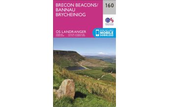 Wanderkarten Wales OS Landranger Map 160, Brecon Beacons/Bannau Brycheiniog 1:50.000 Ordnance Survey UK