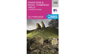 Hiking Maps Britain OS Landranger Map 188 Großbritannien - Maidstone & Royal Tunbridge Wells 1:50.000 Ordnance Survey UK