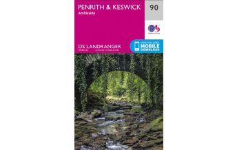 Hiking Maps Europe OS Landranger Map 90, Penrith & Keswick 1:50.000 Ordnance Survey UK