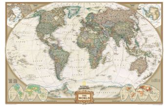 Weltkarten World Executive laminated 1:36.384.000 National Geographic Society Maps