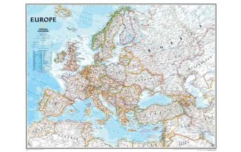 Poster und Wandkarten Europe laminated 1:5.419.000 National Geographic Society Maps