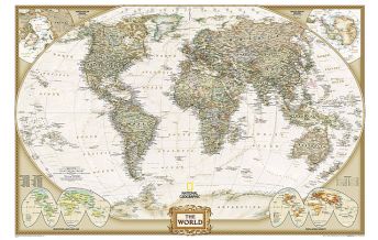 Poster und Wandkarten Wall Map Wandkarte World Executive 1:22.445.000 National Geographic Society Maps