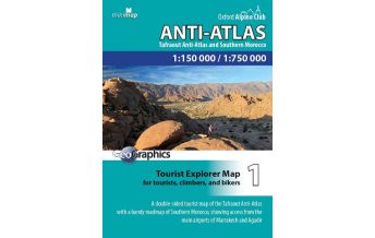 Straßenkarten Marokko OAC Tourist Explorer Map 1 Marokko - Anti-Atlas 1:750.000 / 1: 150.000 Oxford Alpine Club