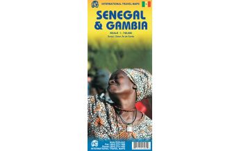 Road Maps Africa ITMB Travel Map Senegal & Gambia 1:340.000 / 1:740.000 ITMB