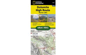 Weitwandern NG Kartenheft 4007, Dolomite High Route - Alta Via 1, 1:50.000 National Geographic Society Maps