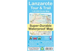 Hiking Maps Spain Discovery Tour & Trail Map Lanzarote 1:40.000 Discovery Walking Guides Ltd.
