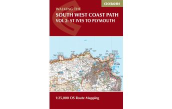 Long Distance Hiking Cicerone Map Booklet Großbritannien - Walking the South West Coast Path, Band 2, 1:25.000 Cicerone
