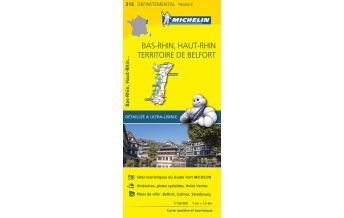 Road Maps Bas-Rhin / Haut-Rhin / Territoire de Belfort 1:150.000 Michelin france