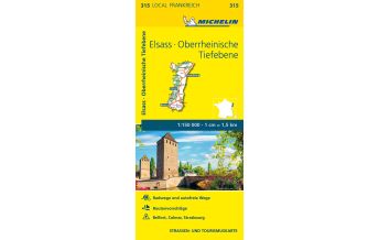 Straßenkarten Frankreich Michelin Straßenkarte Local 315 Frankreich, Elsass, Oberrheinische Tiefebene 1:150.000 Michelin