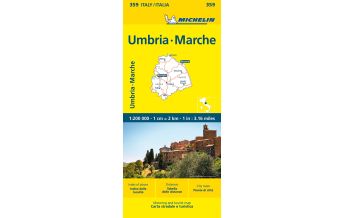 Straßenkarten Italien Michelin Umbrien und Marken Michelin