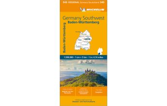 Road Maps Michelin Deutschland Straßenkarte 545, Baden-Württemberg 1:300.000 Michelin