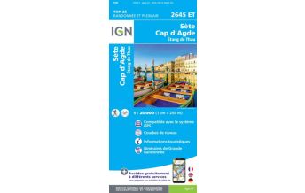 Wanderkarten Frankreich IGN Carte 2645 ET, Sète, Cap d'Agde 1:25.000 IGN