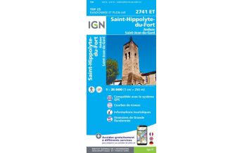 Wanderkarten Frankreich IGN Carte 2741 ET Frankreich - Saint-Hippolyte-du-Fort 1:25.000 IGN
