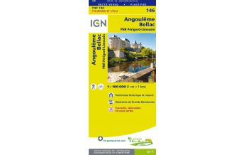 Straßenkarten Frankreich IGN Carte 146 Top 100 Frankreich - Angoulême, Bellac 1:100.000 IGN
