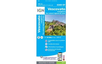Hiking Maps France IGN Carte 4349 OT, Vescovato 1:25.000 IGN