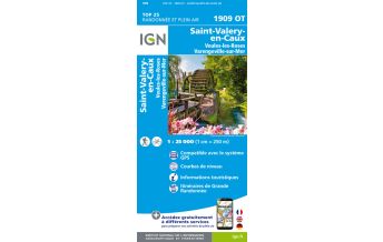 Hiking Maps France IGN Carte 1909 OT, Saint-Valery-en-Caux 1:25.000 IGN