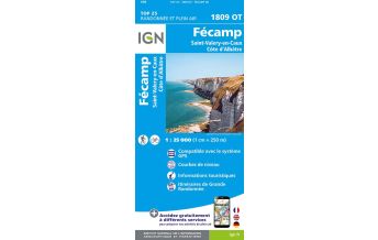 Wanderkarten Frankreich IGN Carte 1809 OT, Fécamp 1:25.000 IGN