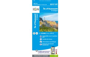 Wanderkarten Frankreich IGN Carte 0317 ET, Île d'Ouessant, Le Conquet 1:25.000 IGN