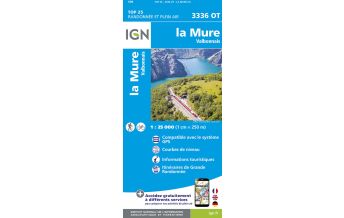 Wanderkarten Frankreich IGN Carte 3336 OT, La Mure 1:25.000 IGN
