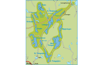 Kanusport Kanukarte Schweden - Lelangen 1:25.000 Karte und Kanu
