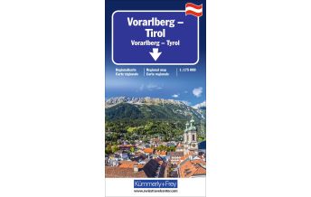 Straßenkarten Vorarlberg - Tirol - Südtirol Regionalkarte 1: 175 000 Hallwag Kümmerly+Frey AG
