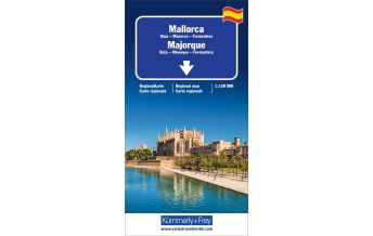 Straßenkarten Mallorca, Ibiza, Menorca, Formentera Regionalkarte 1:150 000 Hallwag Kümmerly+Frey AG