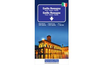 Straßenkarten Emilia-Romagna Nr. 07 Regionalkarte Italien 1:200 000 Hallwag Kümmerly+Frey AG