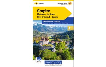Wanderkarten Schweiz & FL Wanderkarte 16, Gruyère, Moléson, La Broye, Pays d'Enhaut, Leysin 1:60.000 Hallwag Kümmerly+Frey AG