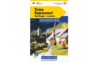 Wanderkarten K+F-Wanderkarte 26, Tessin Sopraceneri, Valle Maggia, Leventina 1:60.000 Hallwag Kümmerly+Frey AG