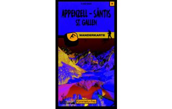 Hiking Maps North Switzerland K+F-Wanderkarte 09, Appenzell, Säntis, St. Gallen 1:40.000 Hallwag Kümmerly+Frey AG