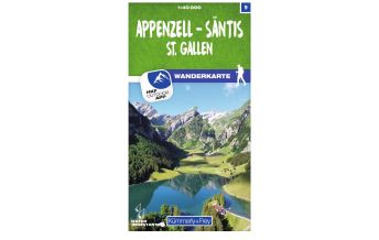 Wanderkarten Nordostschweiz K+F-Wanderkarte 09, Appenzell, Säntis, St. Gallen 1:40.000 Hallwag Kümmerly+Frey AG