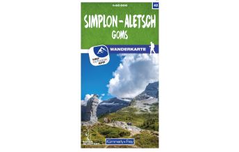 Wanderkarten Schweiz & FL K+F-Wanderkarte 42, Simplon, Aletsch, Goms 1:40.000 Hallwag Kümmerly+Frey AG