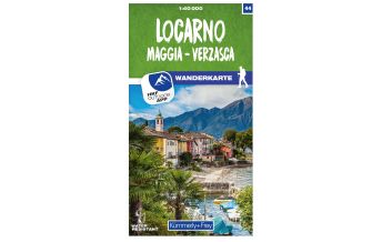 Wanderkarten Schweiz & FL K+F-Wanderkarte 44, Locarno, Maggia, Verzasca 1:40.000 Hallwag Kümmerly+Frey AG