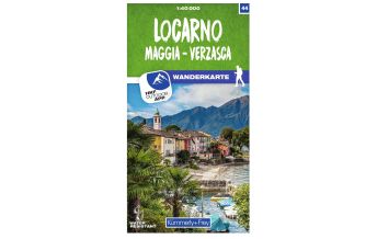 Wanderkarten Schweiz & FL K+F-Wanderkarte 44, Locarno, Maggia, Verzasca 1:40.000 Hallwag Kümmerly+Frey AG