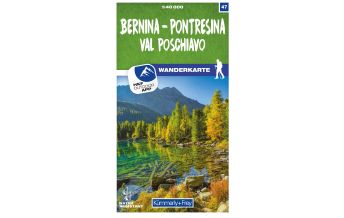 Wanderkarten Schweiz & FL K+F-Wanderkarte 47, Bernina, Pontresina, Val Poschiavo 1:40.000 Hallwag Kümmerly+Frey AG
