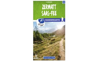 Wanderkarten K+F-Wanderkarte 49, Zermatt, Saas-Fee 1:40.000 Hallwag Kümmerly+Frey AG