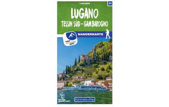 Wanderkarten Schweiz & FL K+F-Wanderkarte 50, Lugano, Tessin Süd, Gambarogno 1:40.000 Hallwag Kümmerly+Frey AG