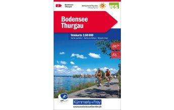 Radkarten Österreich Bodensee, Thurgau Velokarte Nr. 2 Hallwag Kümmerly+Frey AG