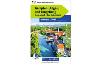 Wanderkarten Bayern Outdoorkarte 46, Kempten im Allgäu und Umgebung 1:35 000 Hallwag Kümmerly+Frey AG
