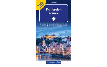 Straßenkarten Frankreich Kümmerly+Frey Strassenkarte Frankreich Nord+Süd 1:600.000 Hallwag Kümmerly+Frey AG